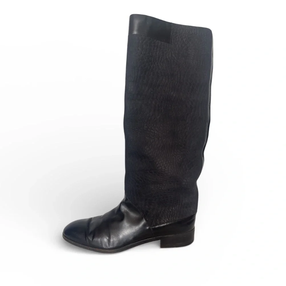 Pollini Vintage Suede & Leather 80s Tall Boots - Picture 3 of 6